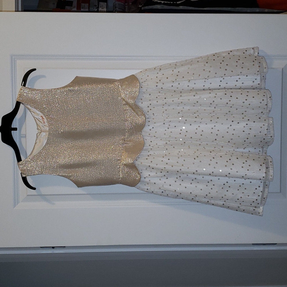 Big girl's formal dress with cardigan